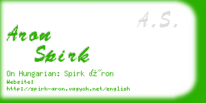 aron spirk business card